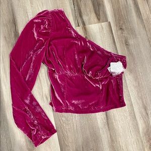 Magenta Velvet free people top